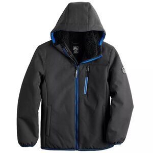 Boys Size Medium 8 ZeroXposur Trailblazer Softshell Jacket, Black, Like New